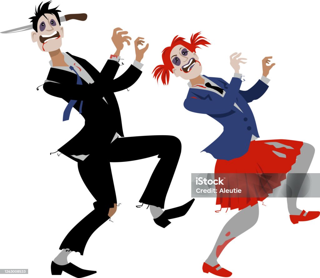Dancing Zombie Vector Zombie Dance Stock Illustration - Download Image Now - Dancing ...
