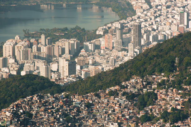 istock Contrasts Between Rich and Poor - Favela Rocinha and Leblon Districts in Rio de Janeiro 1263013273
