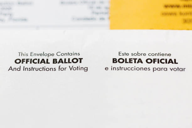 istock Mail Voting Ballot in English and Spanish 1263013511
