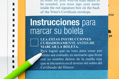 Mail Voting Ballot Instructions in Spanish