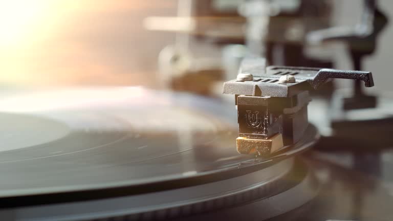 Vinyl Rotating on a Turntable