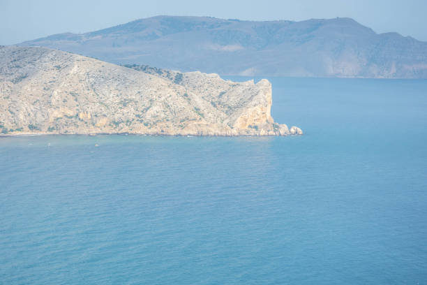 Mountains and the sea in the background of nature