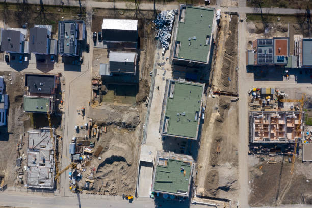 istock Apartment Buildings under Construction, Aerial View 1263027843