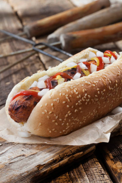 istock The Campfire Dog with Ketchup, Mustard and Onions 1263029810
