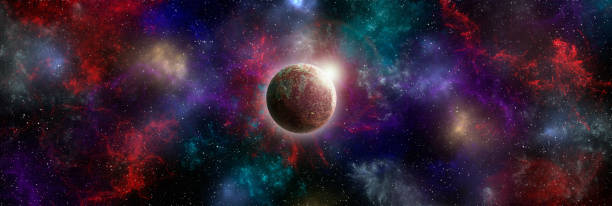 istock Unknown planet from outer space. Space nebula. Cosmic cluster of stars. Outer space background. 3D Illustration 1263033857
