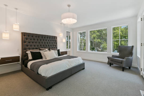 istock Large bedroom in newly built house 1263038078