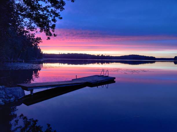 istock Sunset on the lake 1263039313