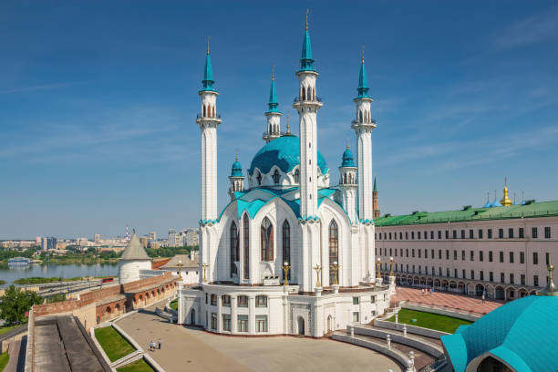 kul sharif moschee kasan russland qol sharif - tatarstan stock-fotos und bilder