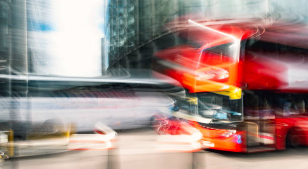 istock Traffic in London, double-decker bus 1263048835