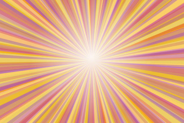 istock Pop art colorful comics book magazine cover. Striped rainbow background. Cartoon funny retro pattern strip mock up. Vector halftone illustration. 90-s style. Sunburst, starburst shape. 1263052813