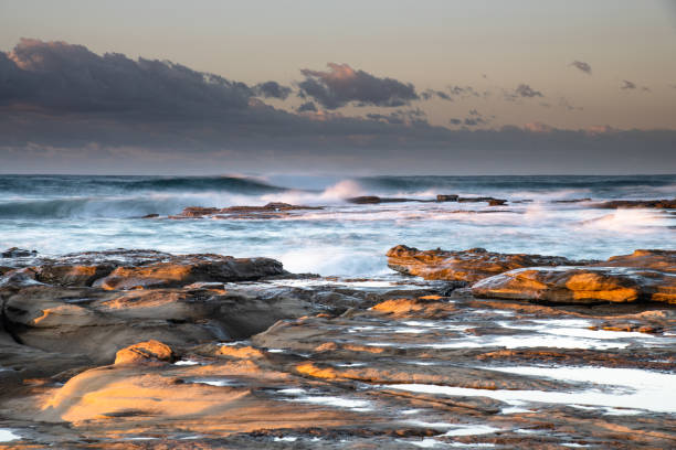 istock Sunrise Seascape with a low cloud bank 1263064266