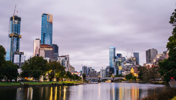 istock View of Melbourne CBD lit during evening 1263071585