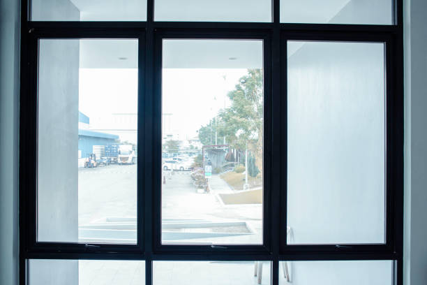 istock Green view beside window in office 1263080863