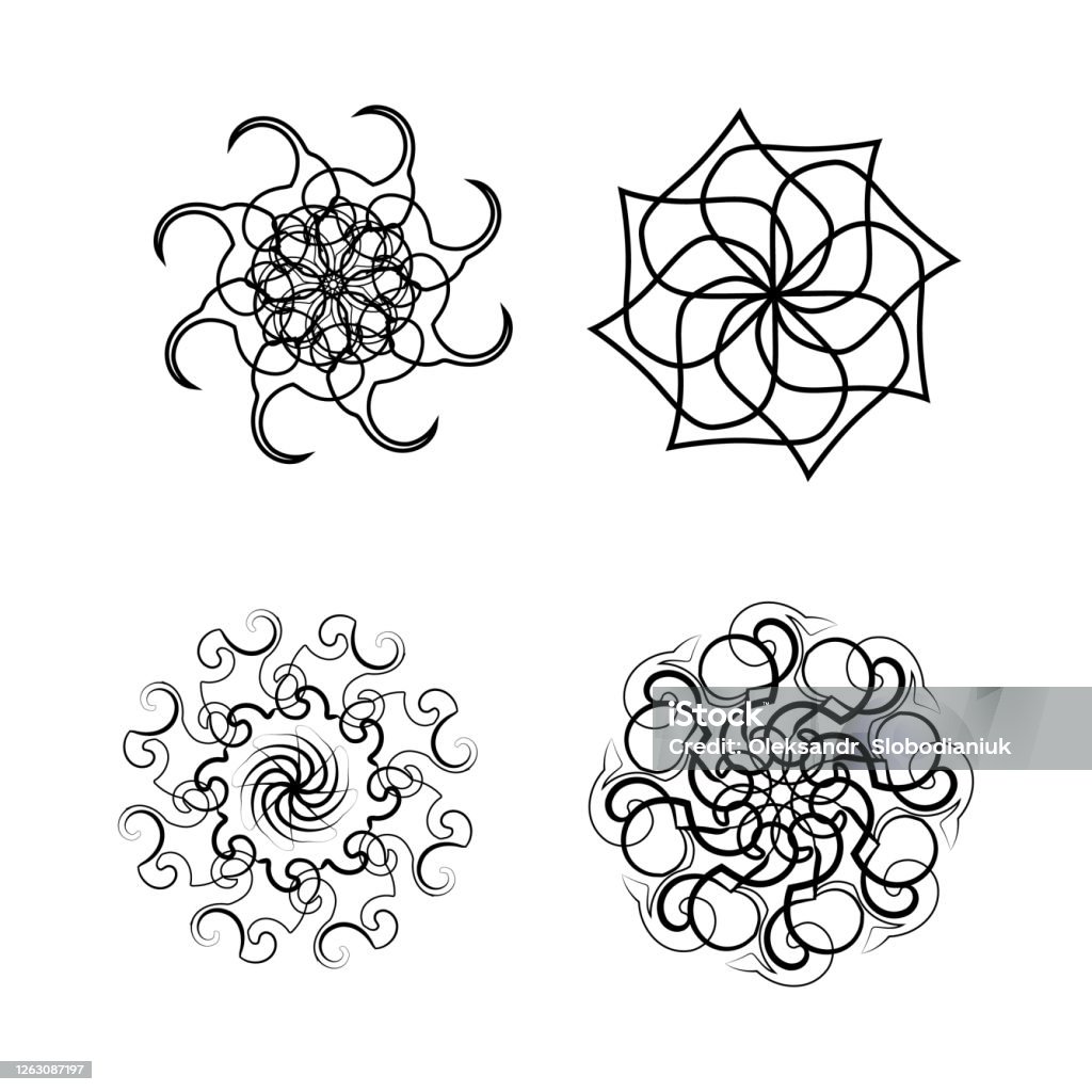 Dân Tộc Fractal Mandala Mạn Đà La Fractal Trừu Tượng Cho Thiết Kế ...