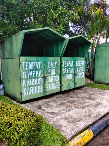 istock bintan, indonesia, august 1, 2020 a trash can in pt 1263089063