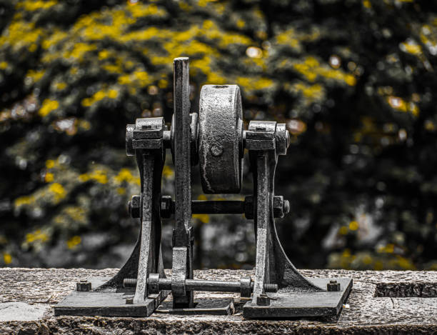 istock Close-up of a pulley used for construction . 1263089162