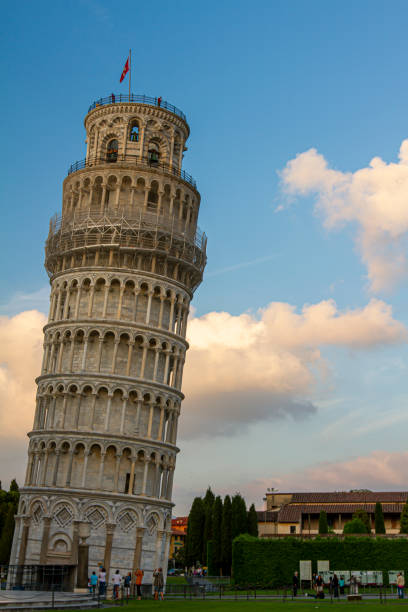 istock Leaning tower of Pisa at sunset  during the 2010 stabilization work 1263098118