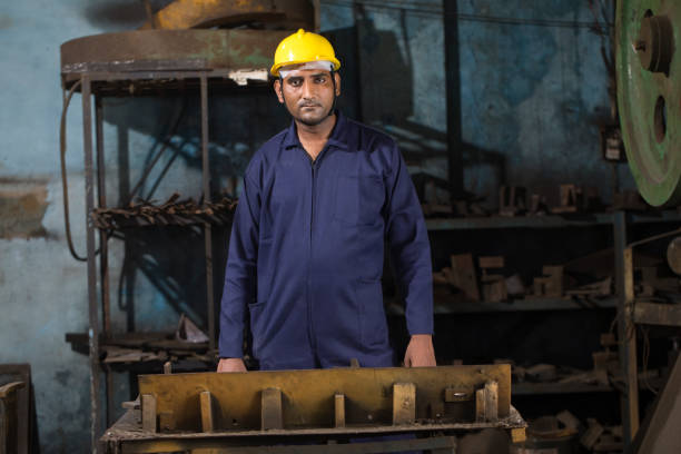 istock Industrial worker at factory 1263101792