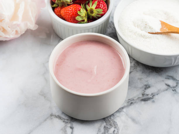 istock Collagen protein powder in bowl on marble 1263102041