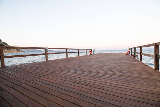istock Sea, pier and lifebuoy 1263104521