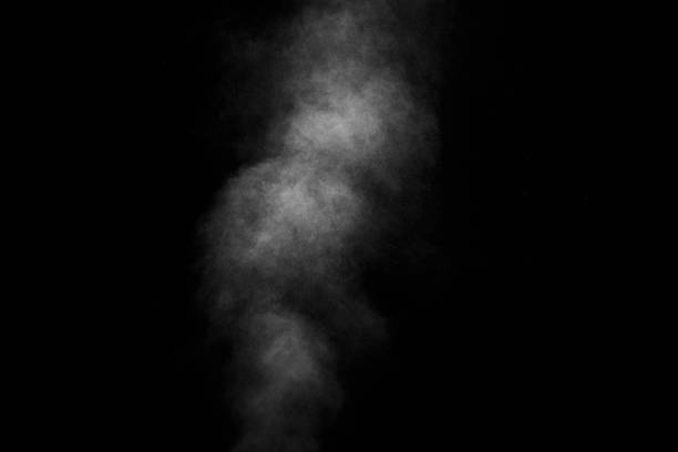 istock Figured smoke on a dark background. Abstract background, design element, for overlay on pictures 1263107471