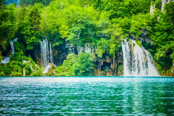 plitvice lake in Croatia in spring