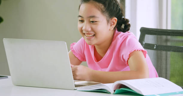 istock A girl studying online distance learning while quarantine at home. 1263110760
