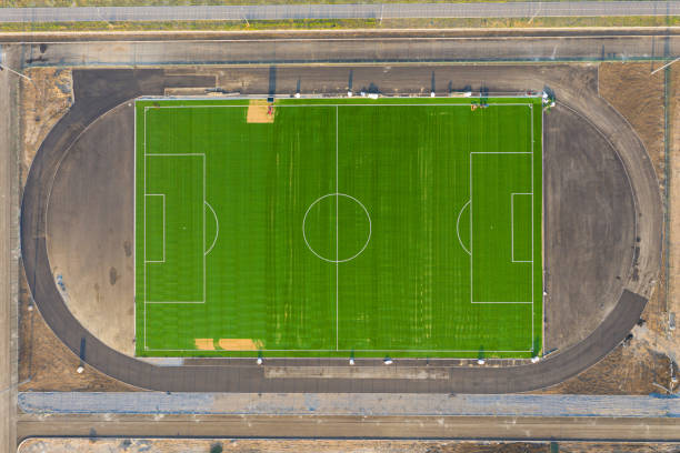 istock Construction of a small football stadium. 1263113047