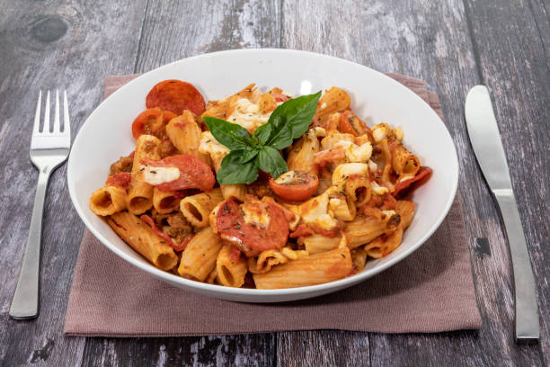 istock Pasta with meat, tomato sauce and cheese 1263113363