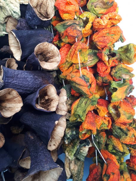 istock Organic dried eggplant and pepper vegetables 1263114460