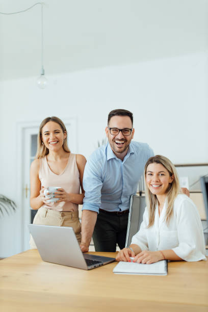 Portrait of a friendly business team.