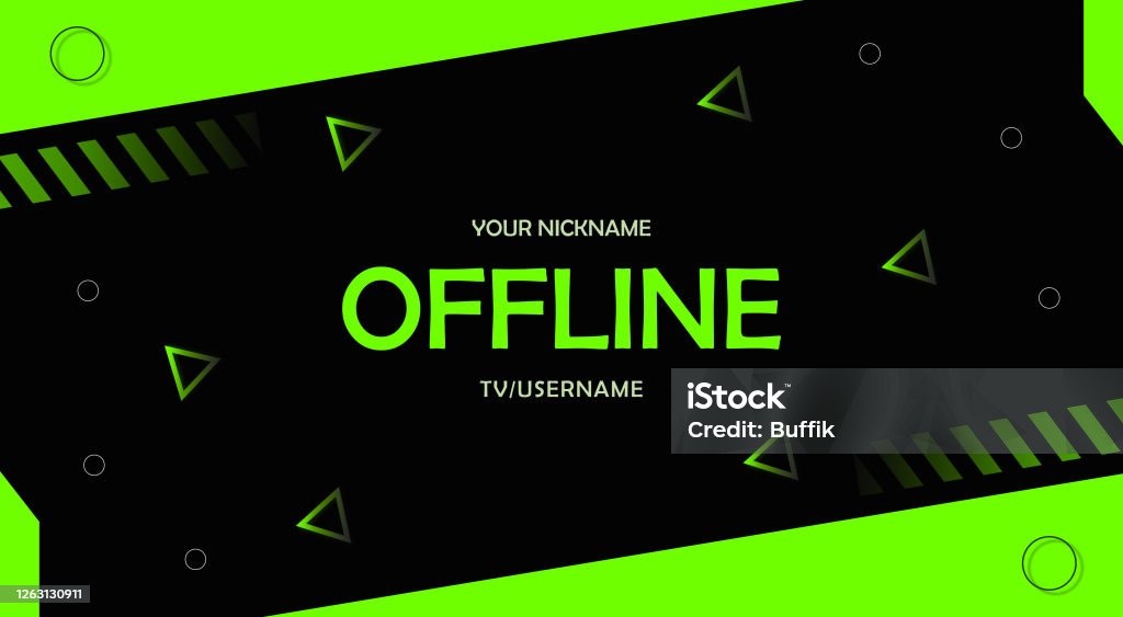 Streamer Offline Twitch Modern Offline Hud Screen Banner 169 For Stream Offline Green ...