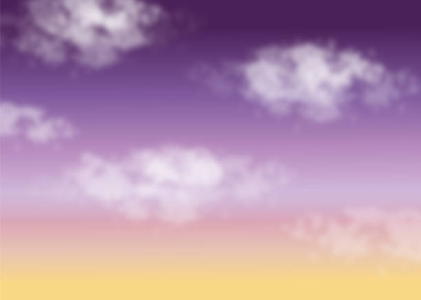 ilustrações de stock, clip art, desenhos animados e ícones de clouds and sky summer sky background material illustration vector - painted image night abstract backgrounds