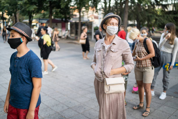 New normal: Social distancing while waiting in line after COVID-19 pandemic