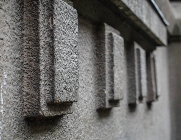 istock Urban motif. Architectural detail, decor, textured stucco 1263139523