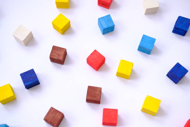 istock Wooden cube block with business idea concept 1263146513