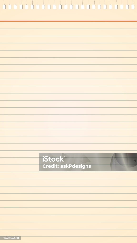 Paper Background With Ruling Ruled Paper Created In Vector Stock Illustration - Download Image Now ...