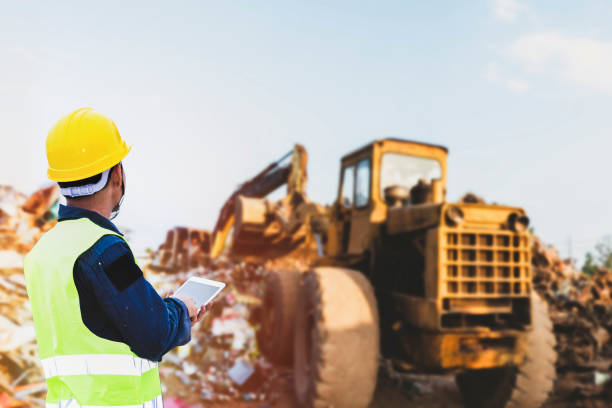 istock Foreman controls the recycle waste separation of recyclable waste plants. 1263151971