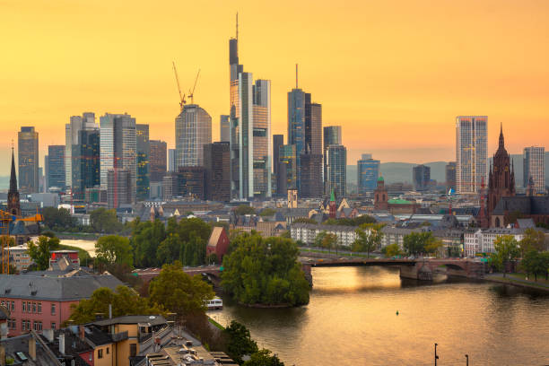 istock Frankfurt, Germany skyline over the Main River 1263155799