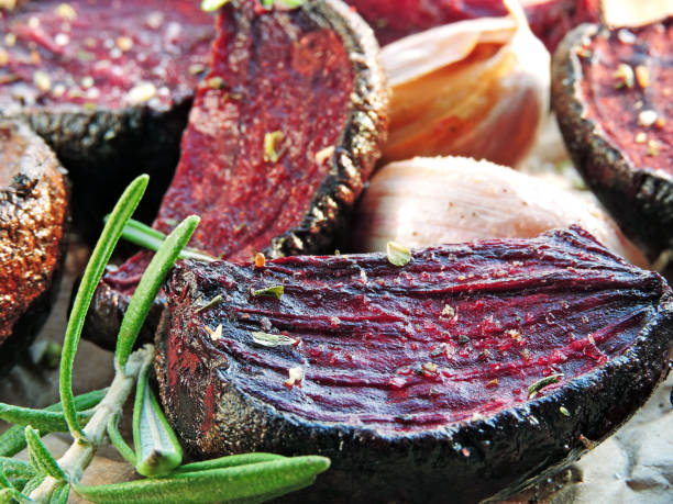 istock Beet baked with rosemary and garlic on paper. 1263159904