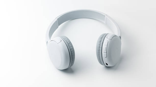 istock White Wireless Headphone on isolated white background. Entertainment Accessory 1263166284