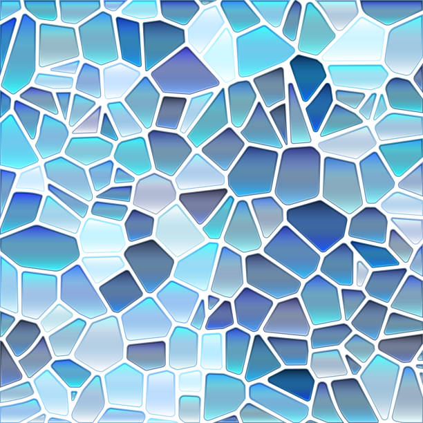 abstrakter vektor buntglas mosaik hintergrund - abstract blue flame backgrounds stock-grafiken, -clipart, -cartoons und -symbole