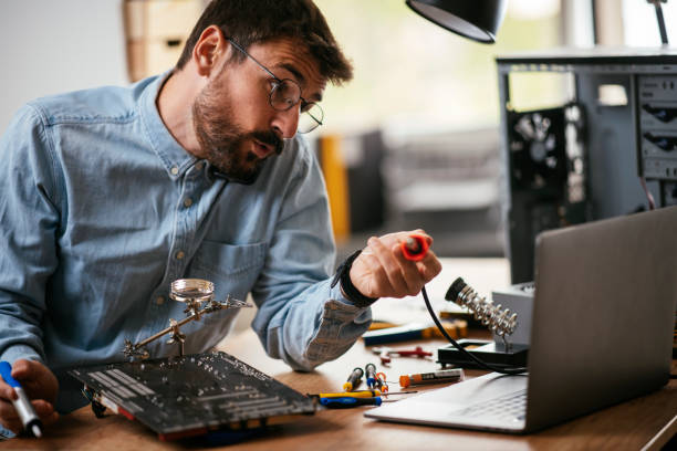 istock Fixing computer at home. stock photo 1263171918