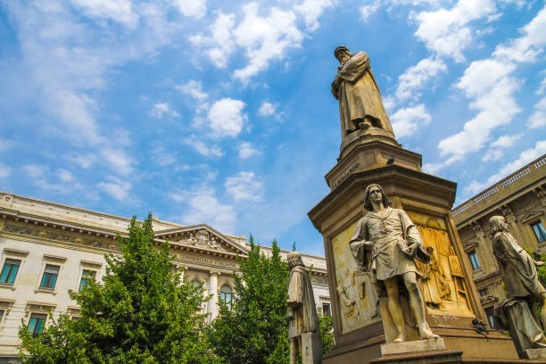istock View on the statue of Leonardo da Vinci in Milan 1263175780