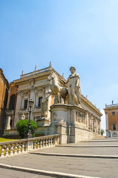 istock View on a historic statue in Rome 1263176503