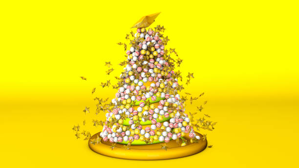 istock 3D Illustration of a Christmas tree 1263179794