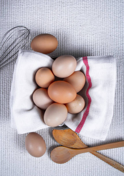 istock Eggs arranged in a dish in color order 1263196327