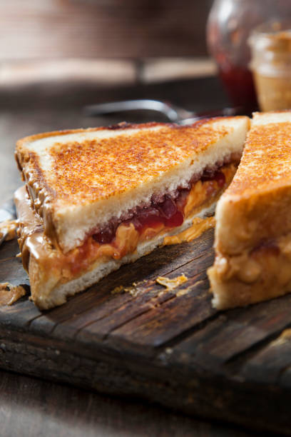 istock Grilled Peanut Butter and Strawberry Jelly Sandwich 1263200528