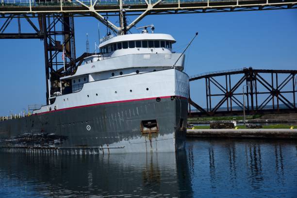 istock Sault Ste Marie, MI, Soo Locks Bridge to Canada 1263208133