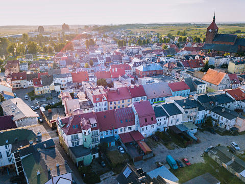Panorama of Darlowo. Darlowo, West Pomerania, Poland.